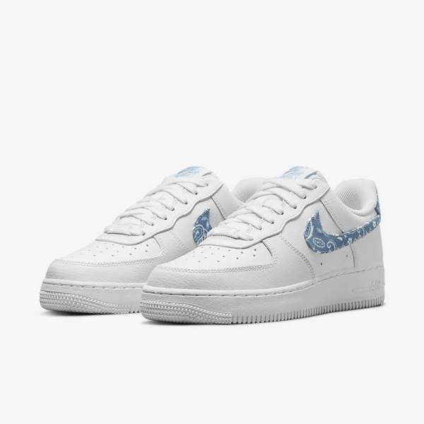 Nike Air Force 1 07 Essential Tenisky Damske Biele Modre | NK240QEF