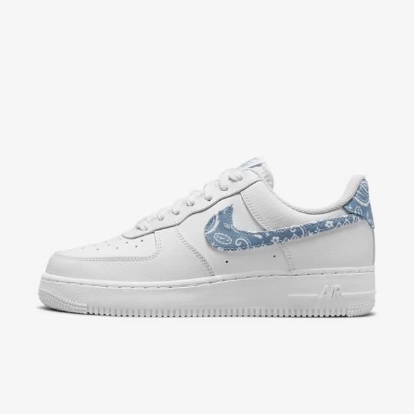 Nike Air Force 1 07 Essential Tenisky Damske Biele Modre | NK240QEF