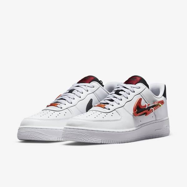 Nike Air Force 1 07 Premium Tenisky Panske Biele Bordove Červené Čierne | NK371EVY