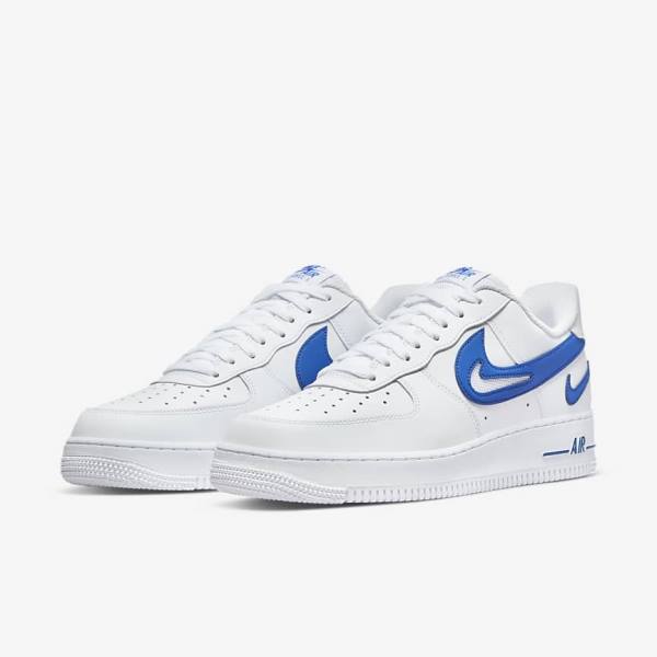 Nike Air Force 1 07 Tenisky Panske Biele Kráľovská Modrá | NK317DQP