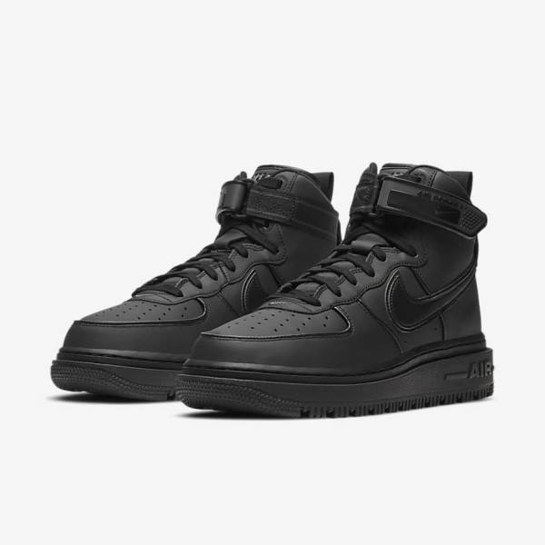 Nike Air Force 1 Boot Tenisky Panske Čierne Tmavo Siva Biele | NK489IVO