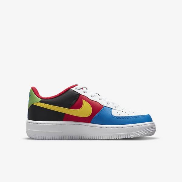 Nike Air Force 1 LV8 Older Tenisky Detske Biele Červené Kráľovská Modrá Zlate | NK581RFL