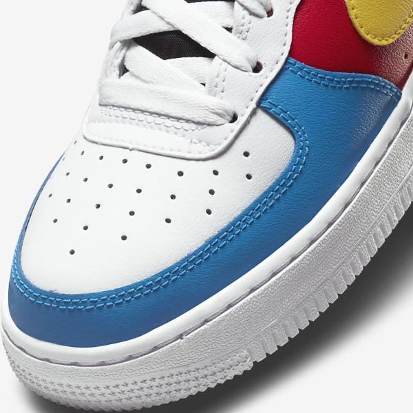 Nike Air Force 1 LV8 Older Tenisky Detske Biele Červené Kráľovská Modrá Zlate | NK581RFL