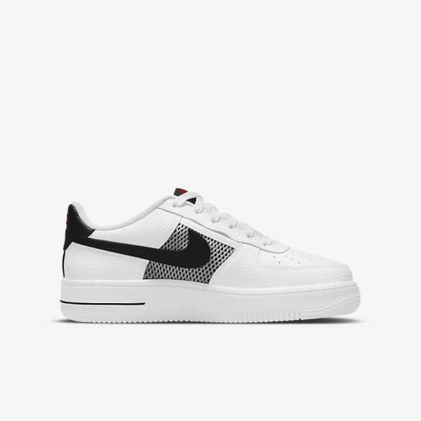 Nike Air Force 1 LV8 Older Tenisky Detske Biele Červené Biele Čierne | NK649LVU