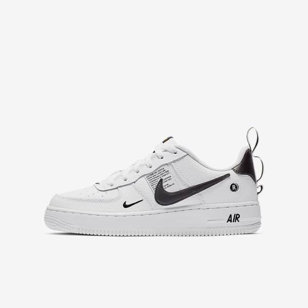 Nike Air Force 1 LV8 Utility Older Tenisky Detske Biele Čierne Žlté Biele | NK679HNR