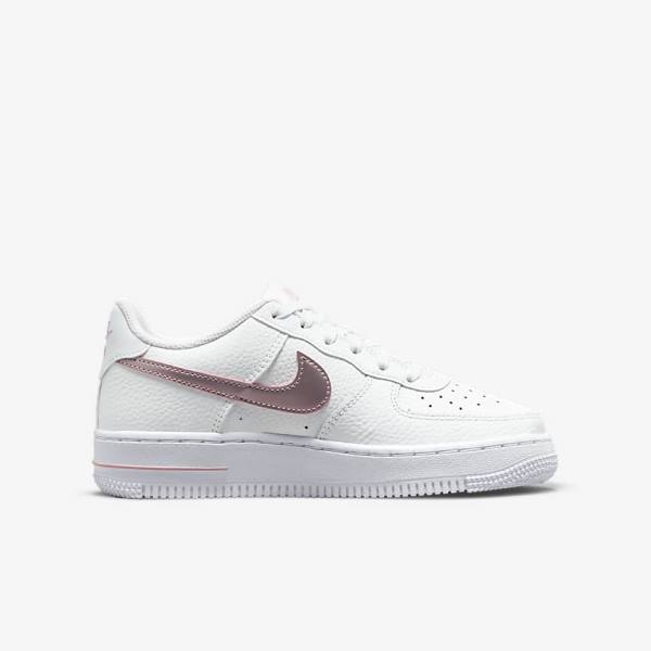 Nike Air Force 1 Older Tenisky Detske Biele Ruzove | NK375RTZ