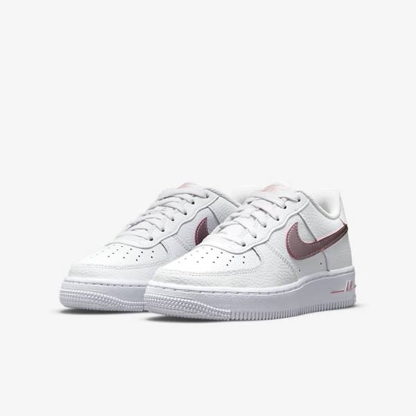 Nike Air Force 1 Older Tenisky Detske Biele Ruzove | NK375RTZ