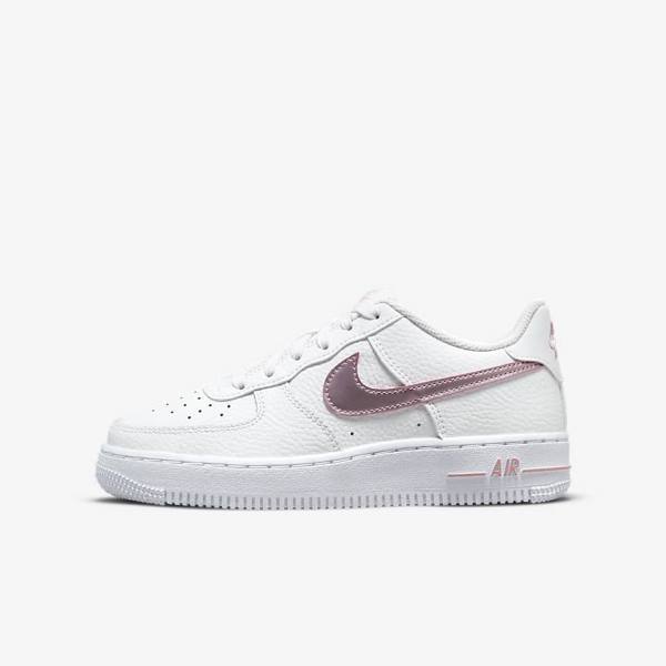 Nike Air Force 1 Older Tenisky Detske Biele Ruzove | NK375RTZ