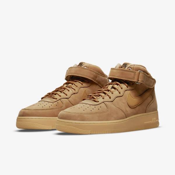 Nike Air Force 1 Stredne 07 Tenisky Panske Svetlo Hnede Čierne | NK730KTL