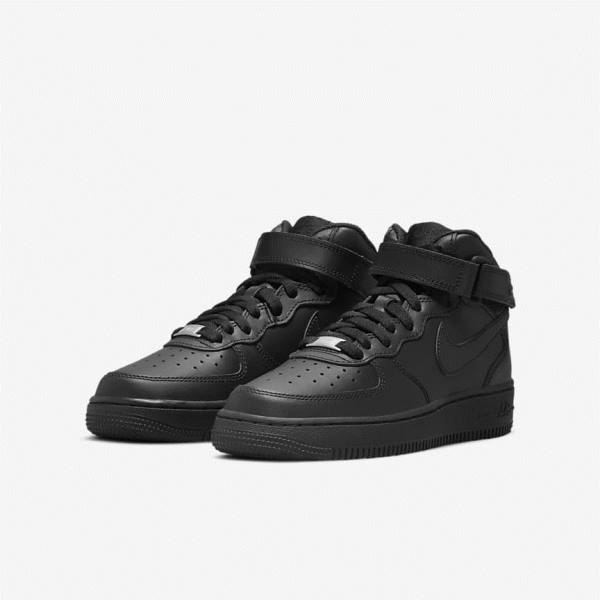 Nike Air Force 1 Stredne LE Older Tenisky Detske Čierne | NK267FYD