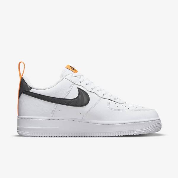 Nike Air Force 1 Tenisky Panske Biele Oranžové Strieborne Čierne | NK472AVM