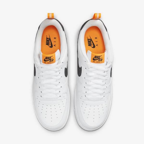 Nike Air Force 1 Tenisky Panske Biele Oranžové Strieborne Čierne | NK472AVM