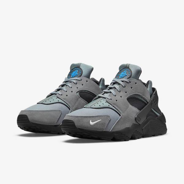 Nike Air Huarache Tenisky Panske Siva Svetlo Modre Čierne Metal Strieborne | NK194UVR