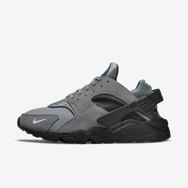 Nike Air Huarache Tenisky Panske Siva Svetlo Modre Čierne Metal Strieborne | NK194UVR