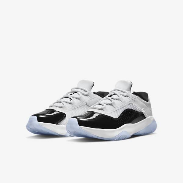 Nike Air Jordan 11 CMFT Low Older Tenisky Detske Biele Čierne | NK154VFX