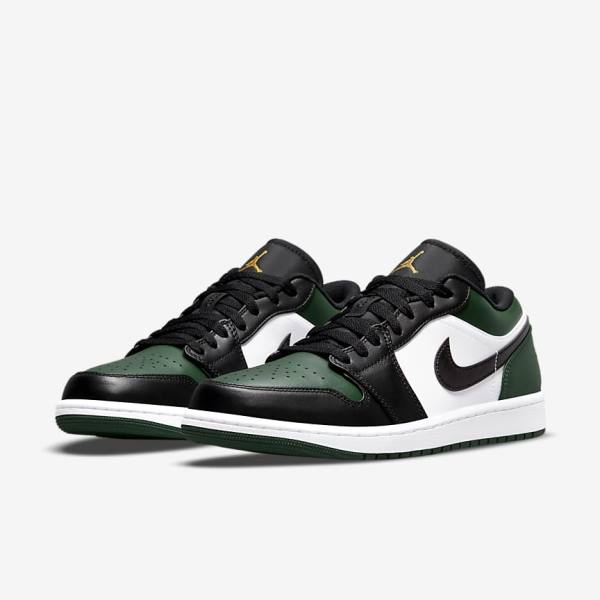 Nike Air Jordan 1 Low Tenisky Panske Zelene Biele Čierne | NK491ELF