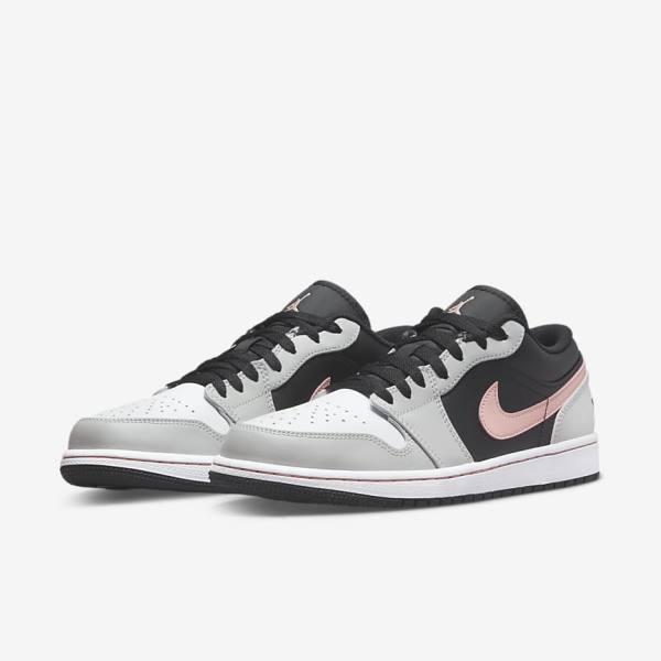 Nike Air Jordan 1 Low Tenisky Panske Čierne Siva Biele Koralove | NK165VHU