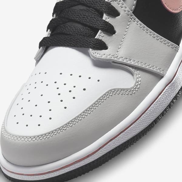 Nike Air Jordan 1 Low Tenisky Panske Čierne Siva Biele Koralove | NK165VHU