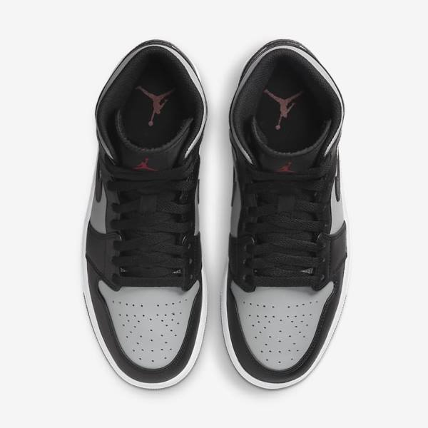 Nike Air Jordan 1 Stredne Jordan Tenisky Panske Čierne Siva Biele Červené | NK642ZXH