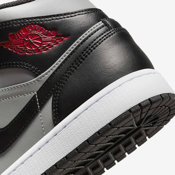 Nike Air Jordan 1 Stredne Jordan Tenisky Panske Čierne Siva Biele Červené | NK642ZXH