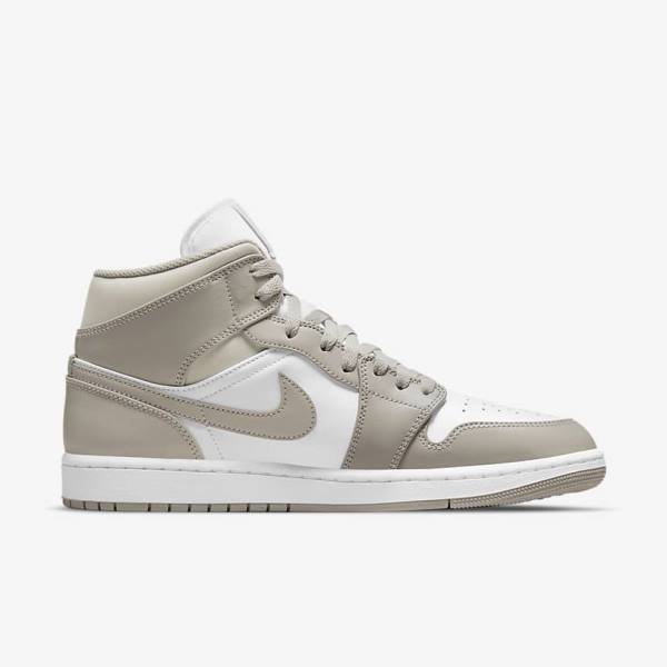 Nike Air Jordan 1 Stredne Jordan Tenisky Panske Siva Biele Svetlo Béžové | NK651CUE