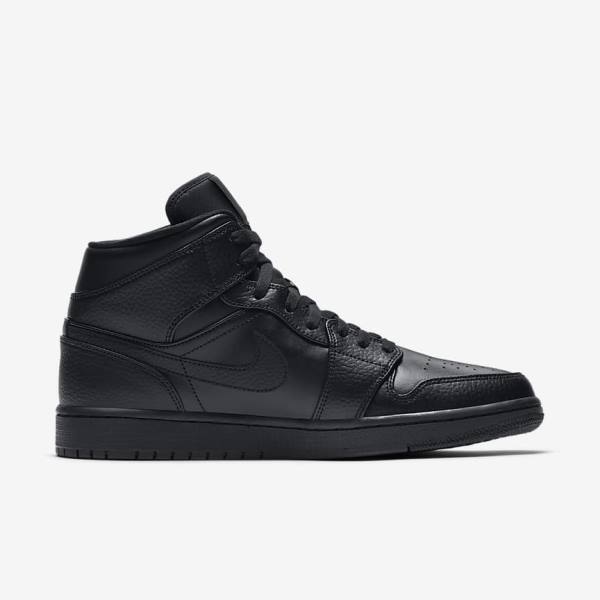 Nike Air Jordan 1 Stredne Jordan Tenisky Panske Čierne | NK752ZWN