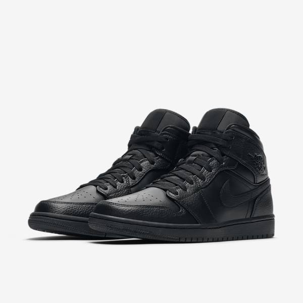 Nike Air Jordan 1 Stredne Jordan Tenisky Panske Čierne | NK752ZWN