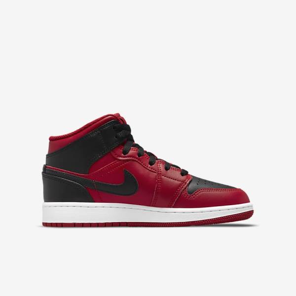 Nike Air Jordan 1 Stredne Older Tenisky Detske Červené Biele Čierne | NK789GXC