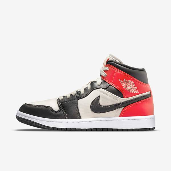 Nike Air Jordan 1 Stredne SE Jordan Tenisky Damske Svetlo Hnede Svetlo Červené Biele | NK401OCX