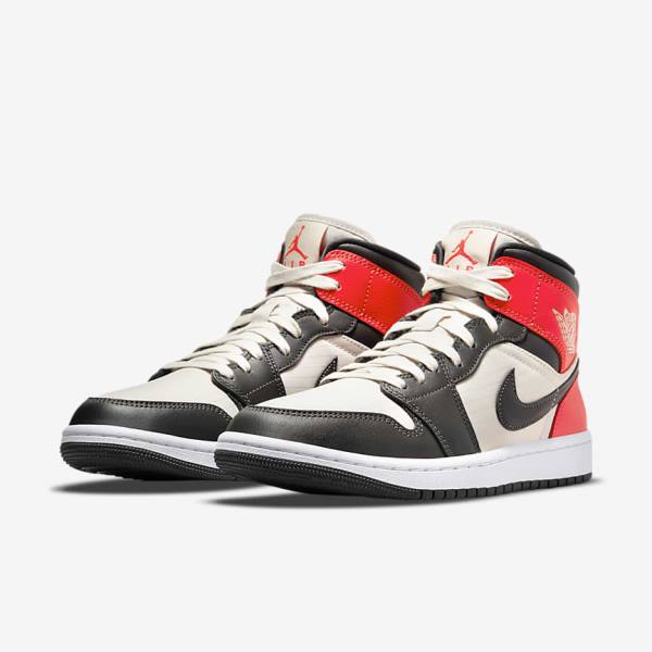 Nike Air Jordan 1 Stredne SE Tenisky Damske Svetlo Hnede Svetlo Červené Biele | NK169WIN