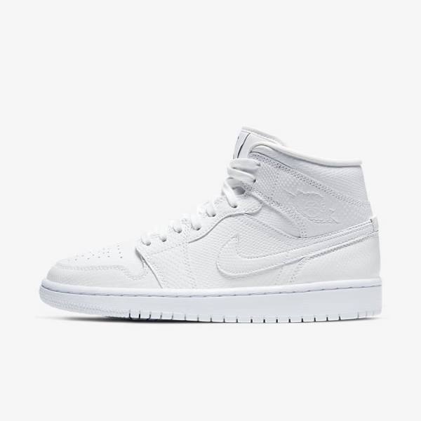 Nike Air Jordan 1 Stredne Tenisky Damske Biele | NK589VRX