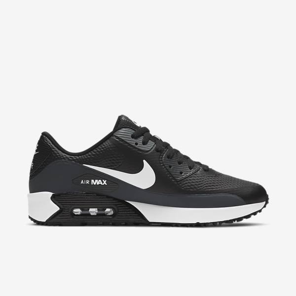 Nike Air Max 90 G Golfove Topanky Damske Čierne Tmavo Siva Biele | NK013ZYE