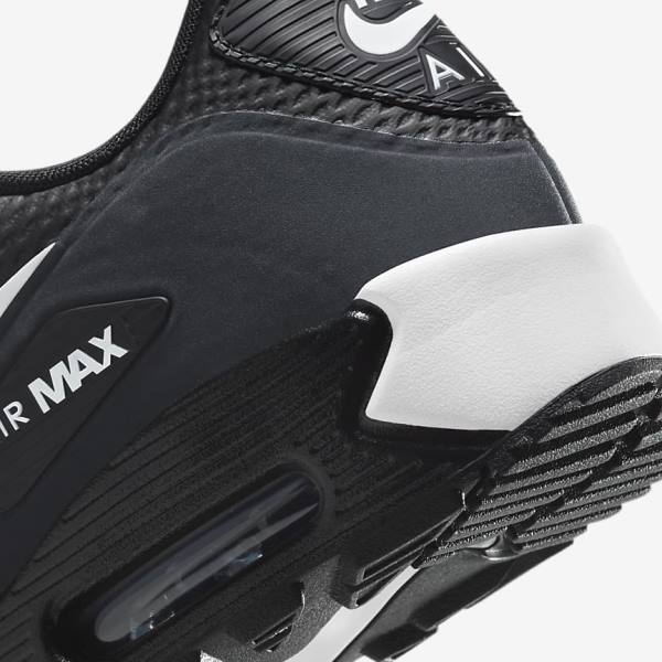 Nike Air Max 90 G Golfove Topanky Damske Čierne Tmavo Siva Biele | NK013ZYE