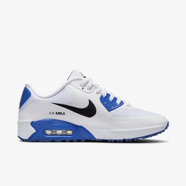 Nike Air Max 90 G Golfove Topanky Damske Biele Modre Platina Čierne | NK241RGF