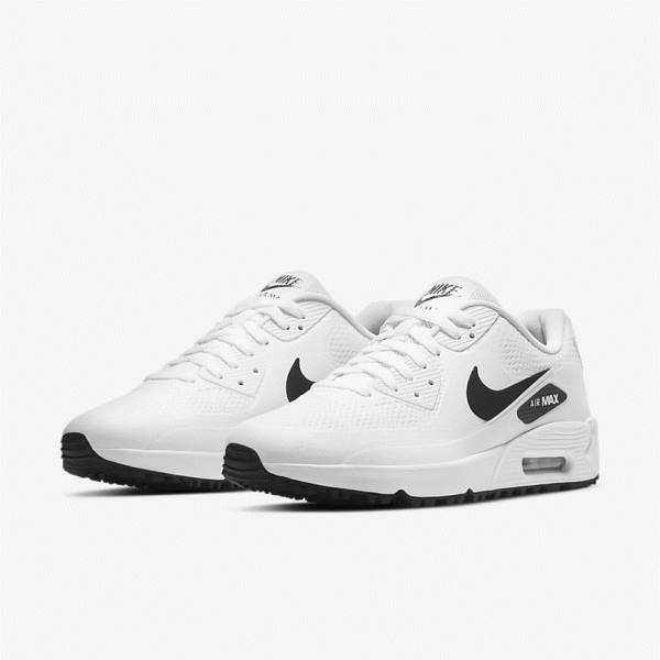 Nike Air Max 90 G Golfove Topanky Damske Biele Čierne | NK417PLX