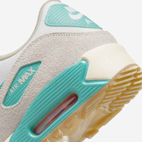 Nike Air Max 90 G Golfove Topanky Panske Biele Svetlo Hnede Tyrkysové | NK067KVH