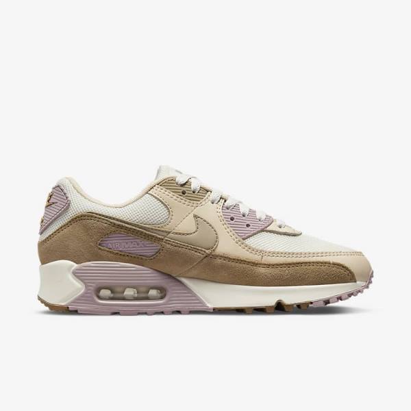 Nike Air Max 90 Tenisky Damske Hnede Svetlo Nachový Hnedožltý | NK813DHM