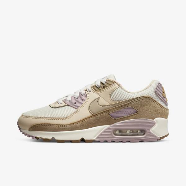 Nike Air Max 90 Tenisky Damske Hnede Svetlo Nachový Hnedožltý | NK813DHM