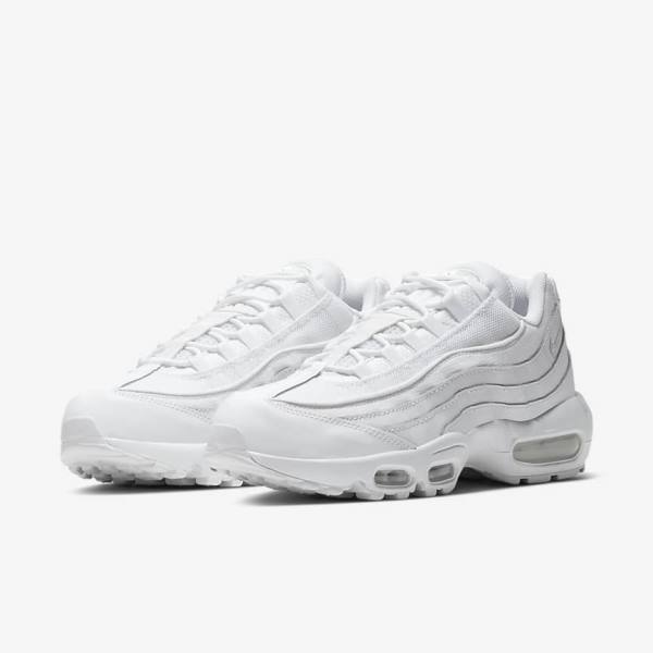 Nike Air Max 95 Essential Tenisky Panske Biele Siva Biele | NK420LXE