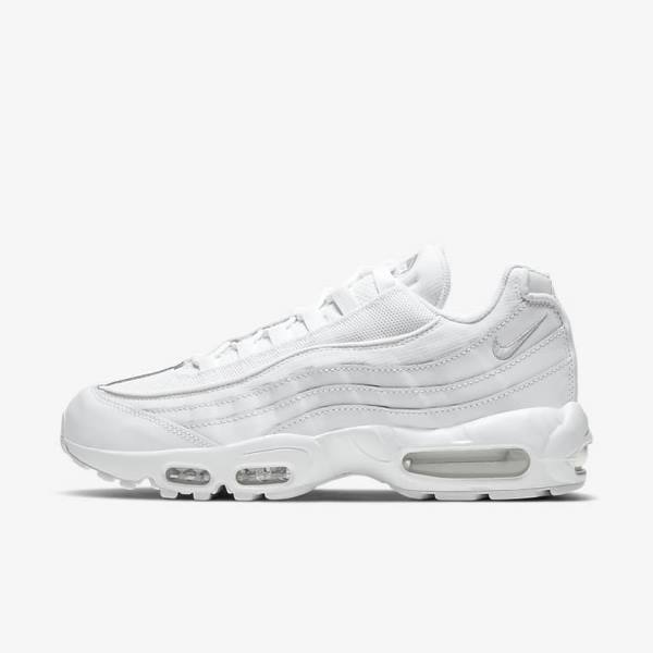 Nike Air Max 95 Essential Tenisky Panske Biele Siva Biele | NK420LXE