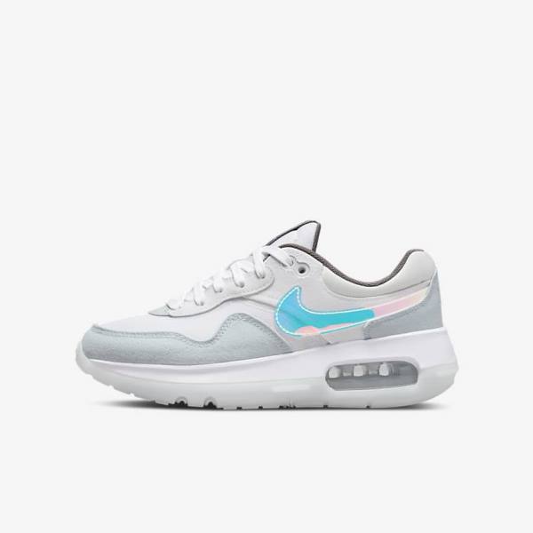 Nike Air Max Motif Older Tenisky Detske Biele Modre Siva | NK738HUG