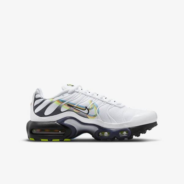 Nike Air Max Plus Older Tenisky Detske Biele Siva Modre | NK094XSC