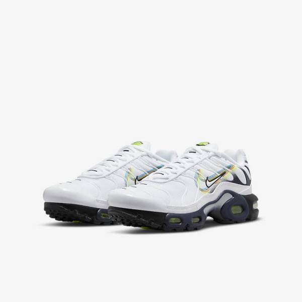 Nike Air Max Plus Older Tenisky Detske Biele Siva Modre | NK094XSC