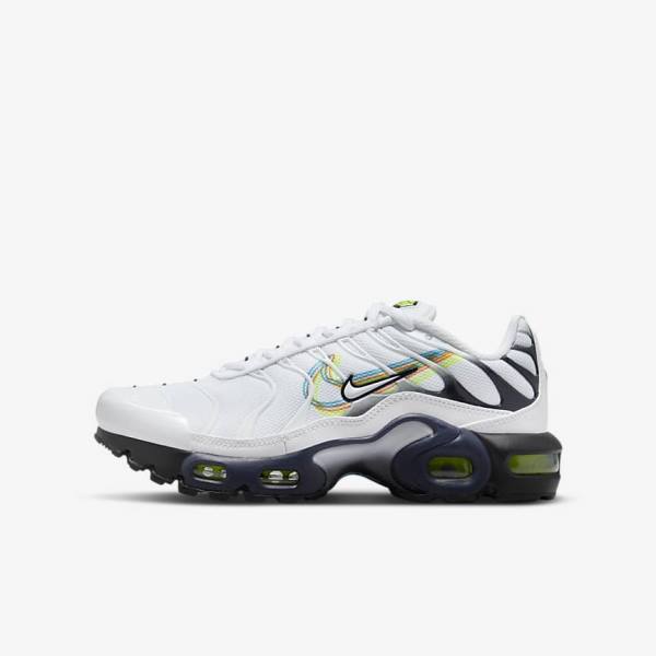 Nike Air Max Plus Older Tenisky Detske Biele Siva Modre | NK094XSC