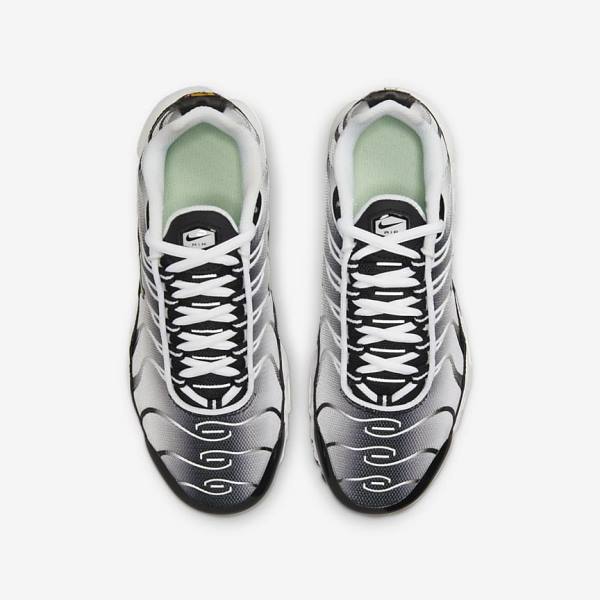 Nike Air Max Plus Older Tenisky Detske Biele Čierne Strieborne Mätové | NK369OUS