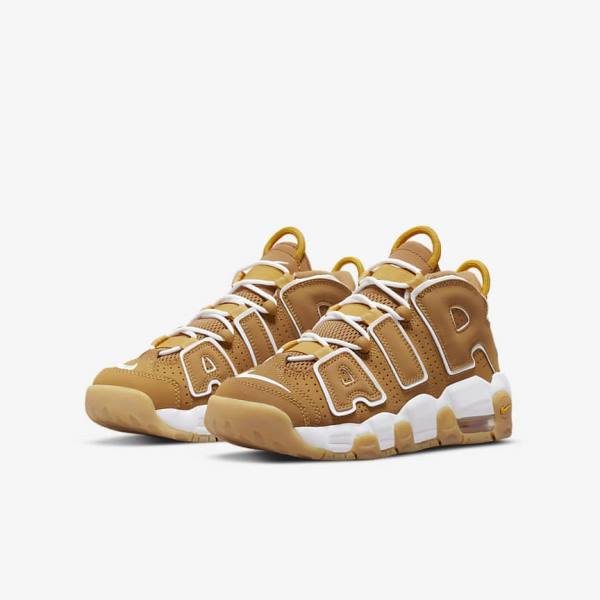 Nike Air More Uptempo Older Tenisky Detske Hnede Svetlo Hnede Biele | NK801GJO