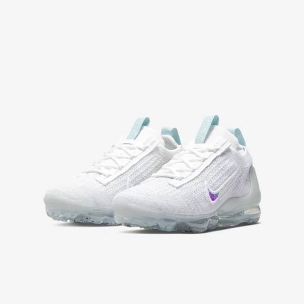 Nike Air VaporMax 2021 FK Older Tenisky Detske Biele | NK049BDP