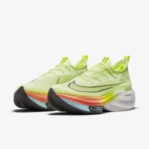 Nike Air Zoom Alphafly NEXT% Flyknit Cestne Zavodne Bežecké Tenisky Panske Svetlo Mango Metal Červené Hnede Čierne | NK514PNW