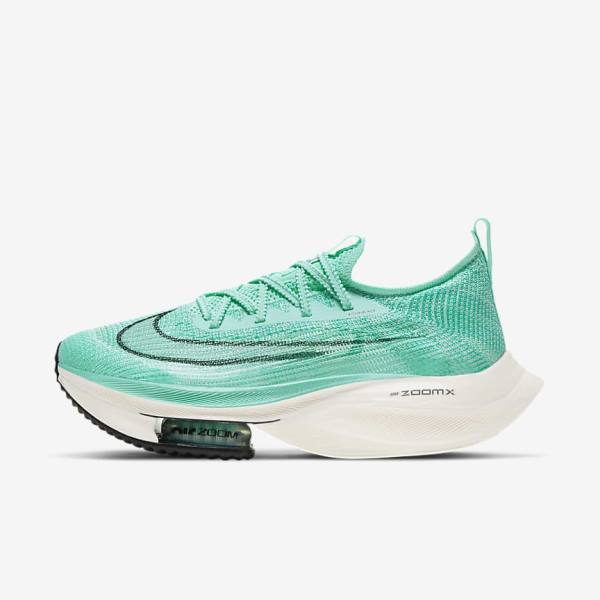 Nike Air Zoom Alphafly NEXT% Flyknit Cestne Zavodne Bežecké Tenisky Damske Tyrkysové Čierne Svetlo Tyrkysové Biele | NK683MDE