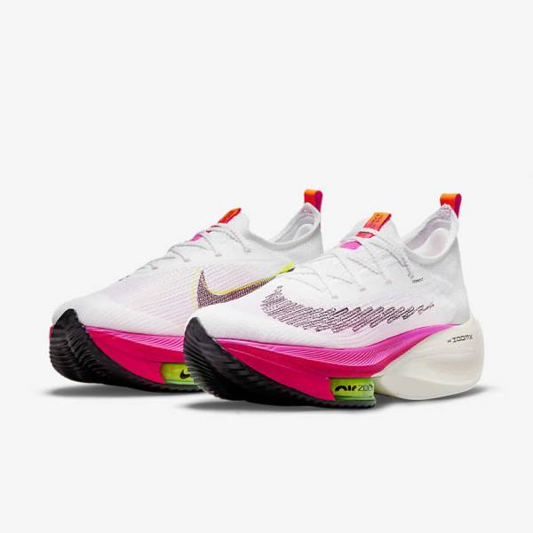 Nike Air Zoom Alphafly NEXT% Flyknit Cestne Zavodne Bežecké Tenisky Damske Biele Čierne Čierne | NK987TGR